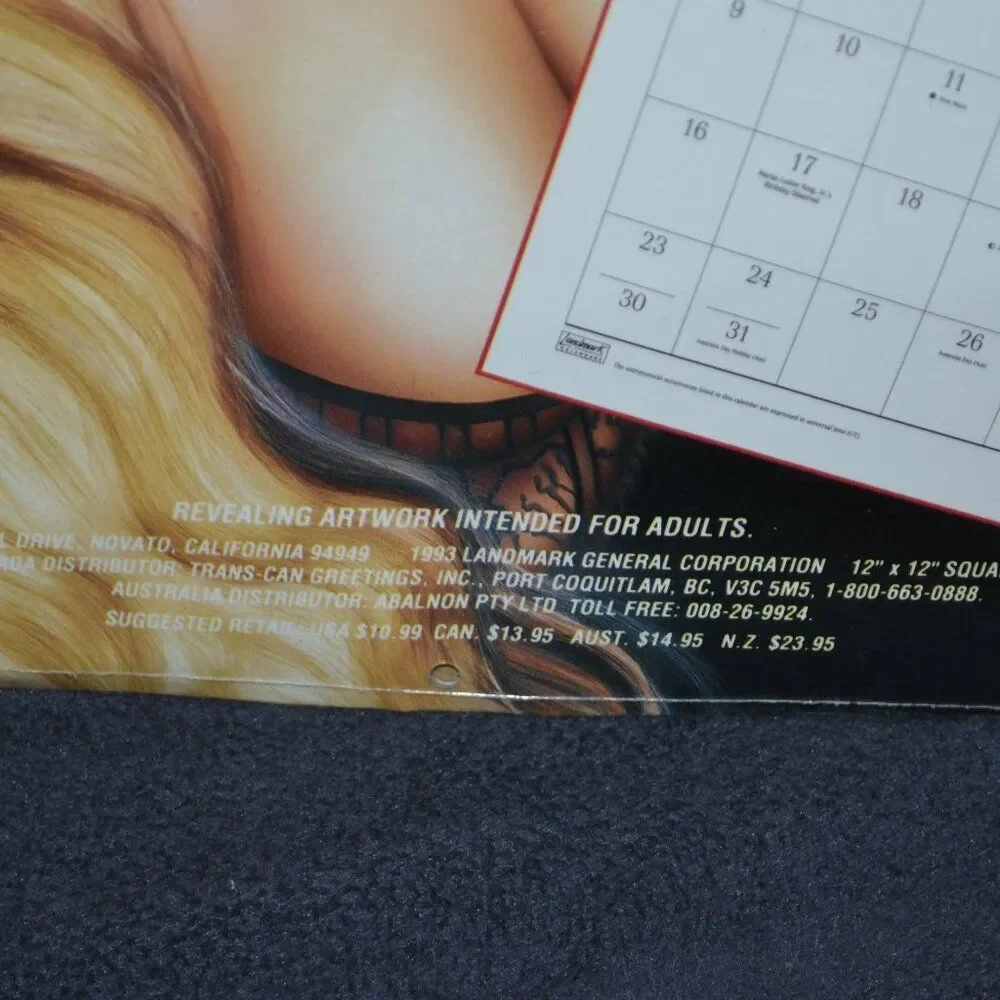 Vintage! 1994 Olivia De Berardinis Erotic Sealed Pin Up Collectible Art Calender